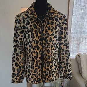 Gallery Dept Black and Tan Leopard Jacket Size Large